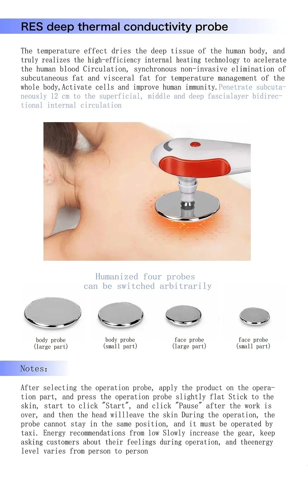 Portable 448kHz RFTecar Therapy Machine – Pain Relief & Skin Tightening