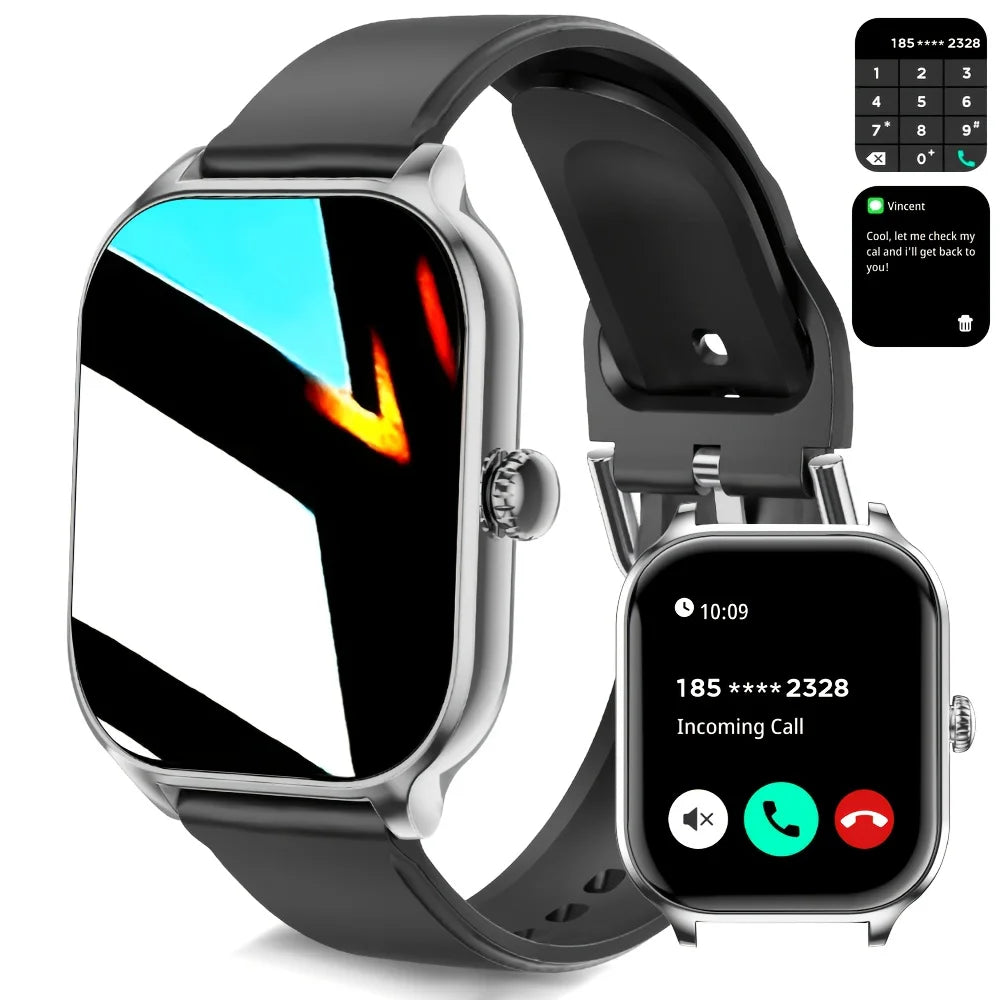 LAXASFIT 2025 H9 Smart Watch – Bluetooth Call Fitness Tracker for Men & Women