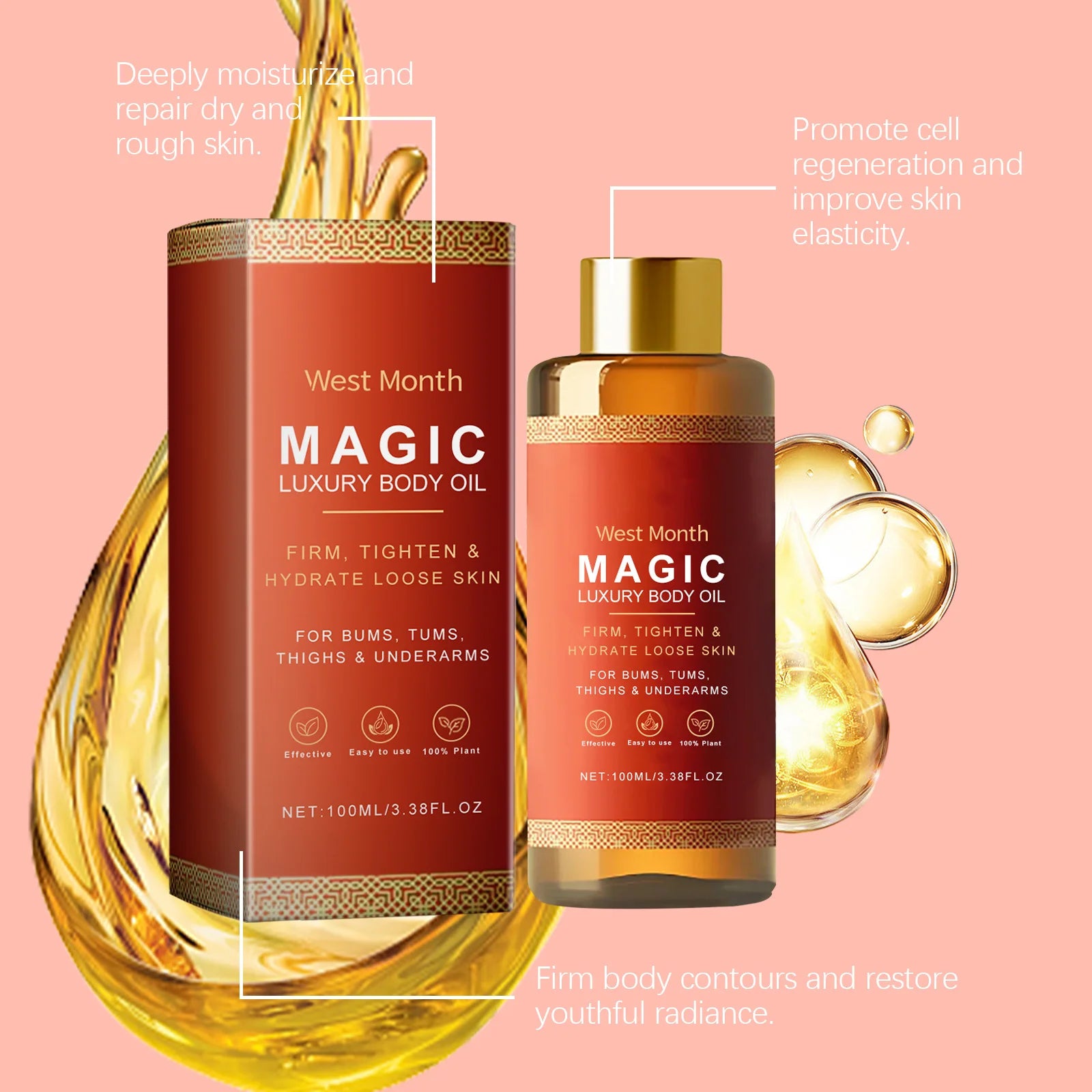 Magic Luxury Body Oil for Moisturizing & Firming