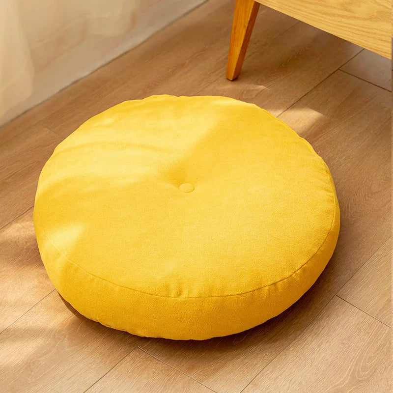 Round Floor Seat Cushion – Solid Color Meditation Pillow