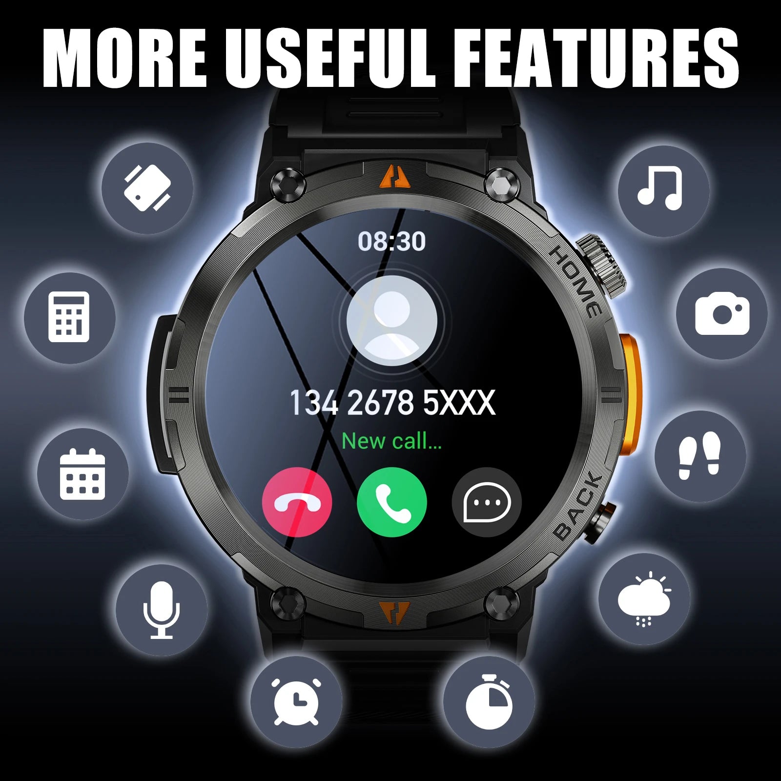 EIGIIS KE3 Smart Watch – 3ATM Waterproof & Bluetooth Call