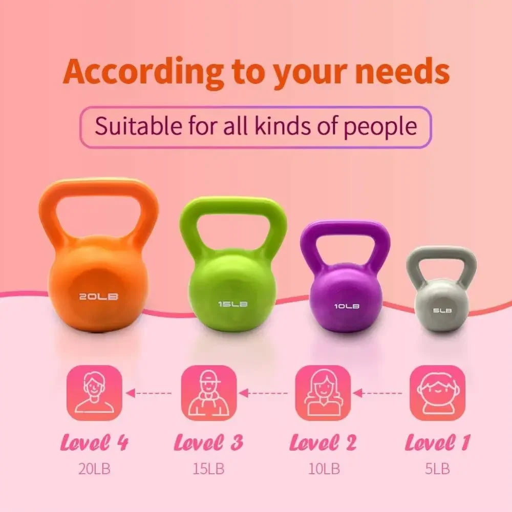 5lbs Vinyl Coated Kettlebell for Women – Strength Training Weight