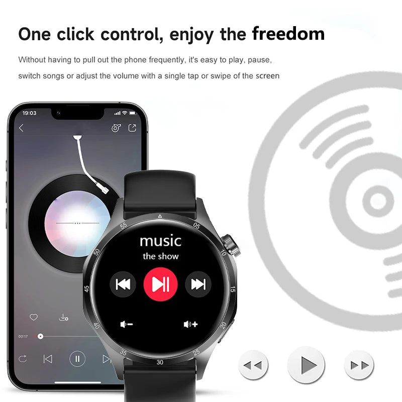 2025 Men's Smart Watch – AMOLED Screen, GPS & Bluetooth Call