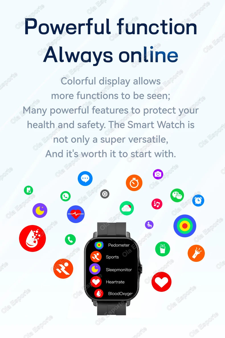 1.83" Waterproof Smart Watch – Call & Health Tracker
