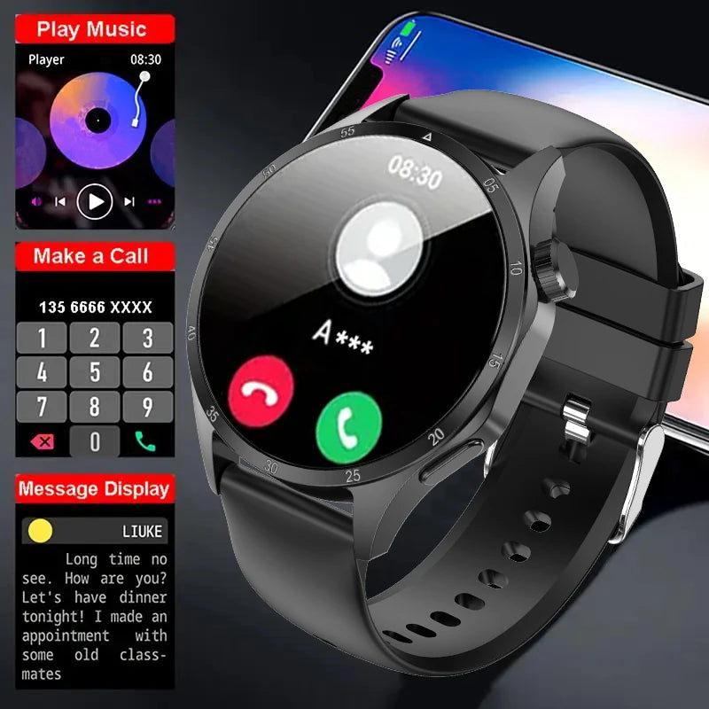 2025 Men's Smart Watch – AMOLED Screen, GPS & Bluetooth Call