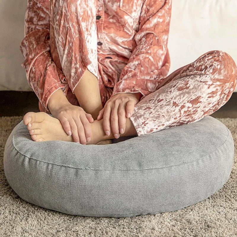 Round Floor Seat Cushion – Solid Color Meditation Pillow