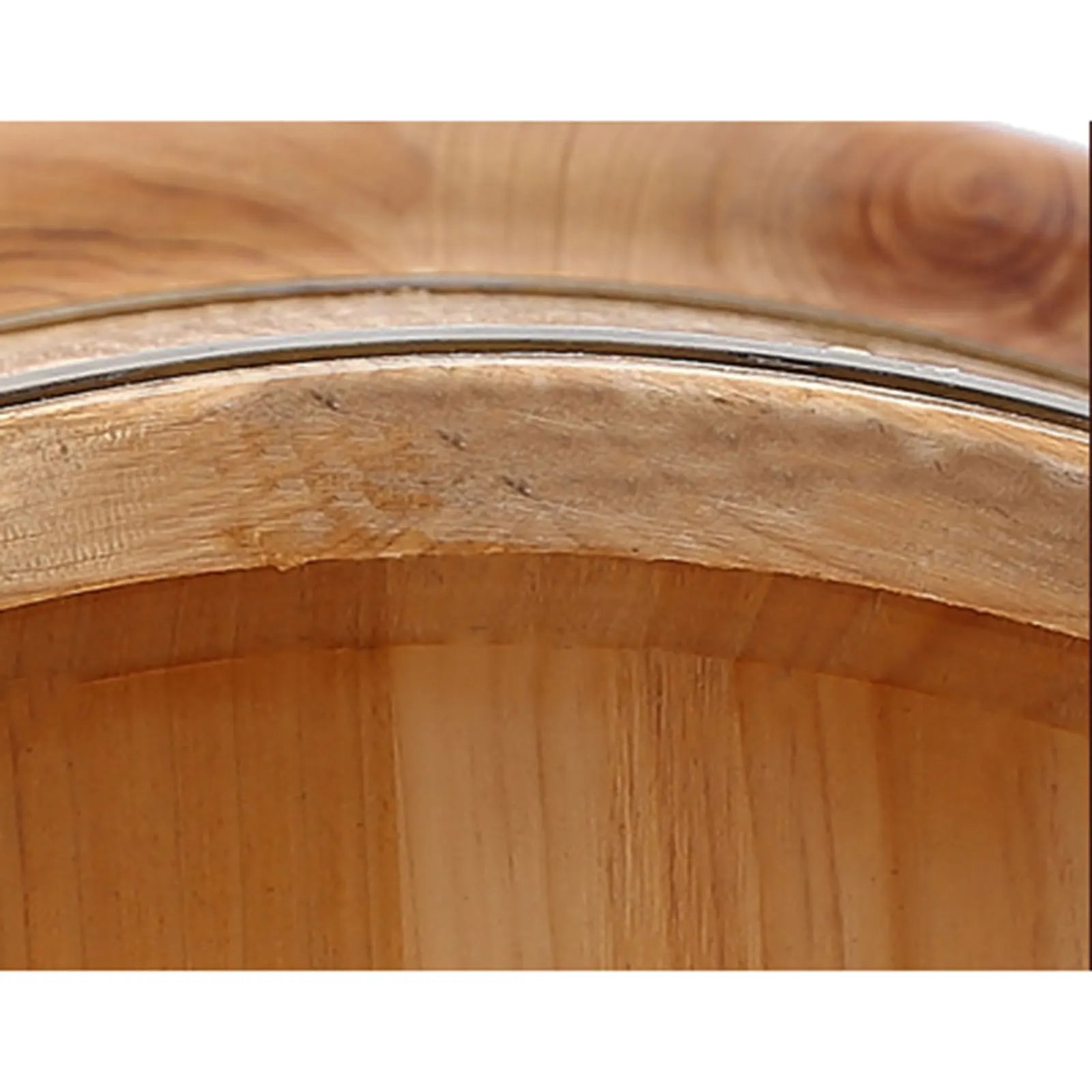 Cedar Wood Foot Bath Tub with Lid & Massager