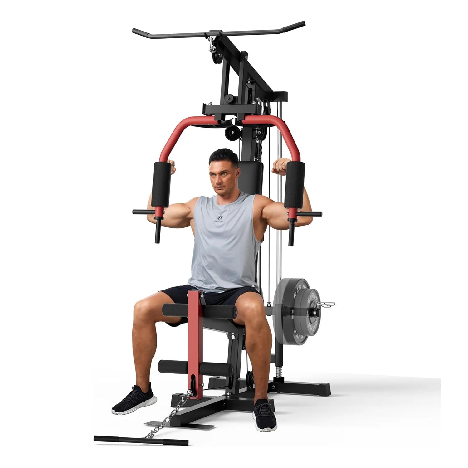 Full Body Home Gym Machine with Pulley & Leg Press