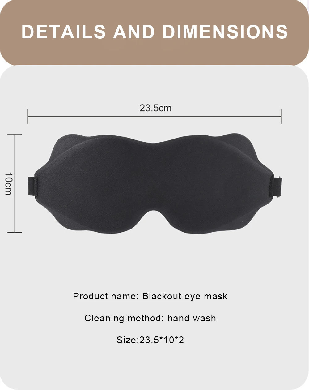 3D Contoured Sleep Eye Mask for Travel