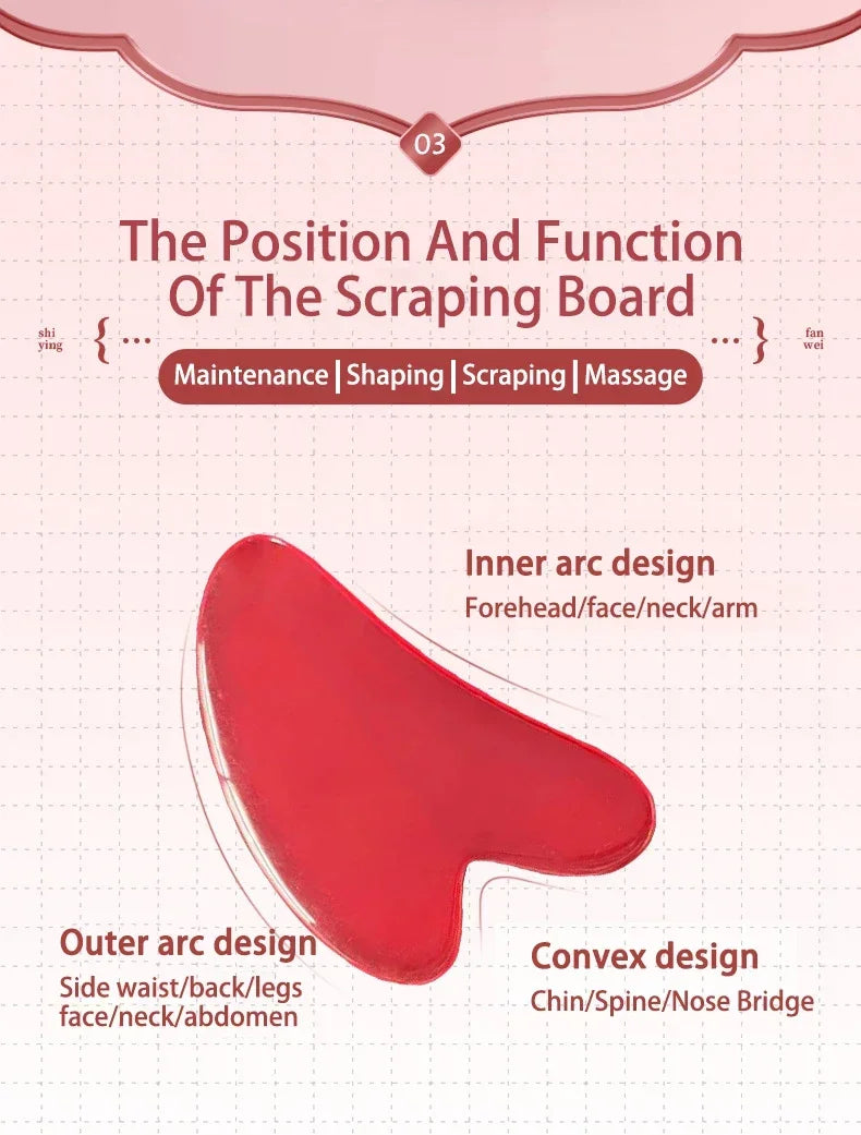 3pcs Resin Face & Body Massage Roller Set