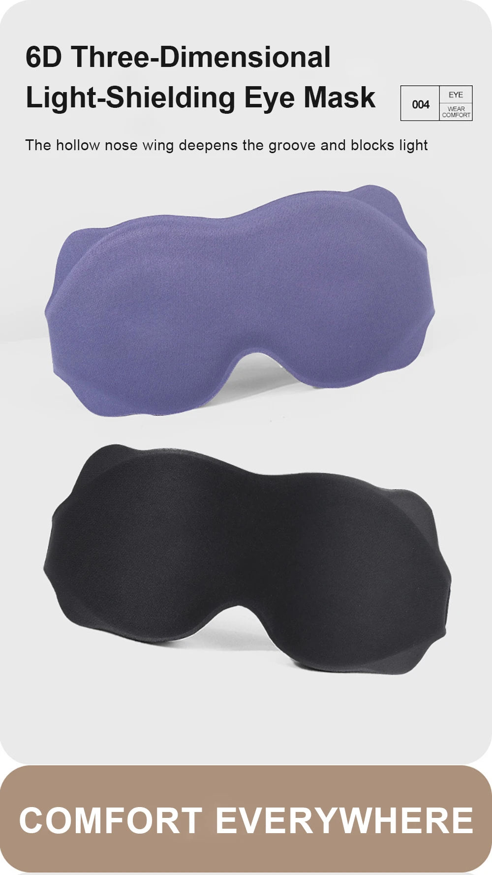 3D Contoured Sleep Eye Mask for Travel