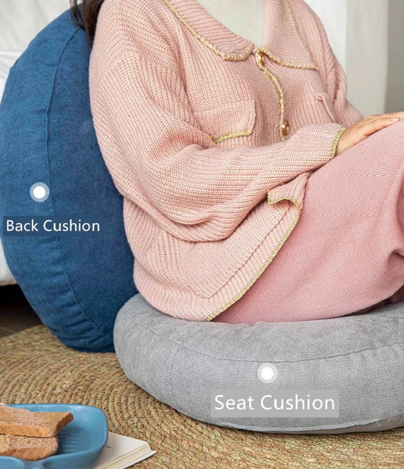 Round Floor Seat Cushion – Solid Color Meditation Pillow