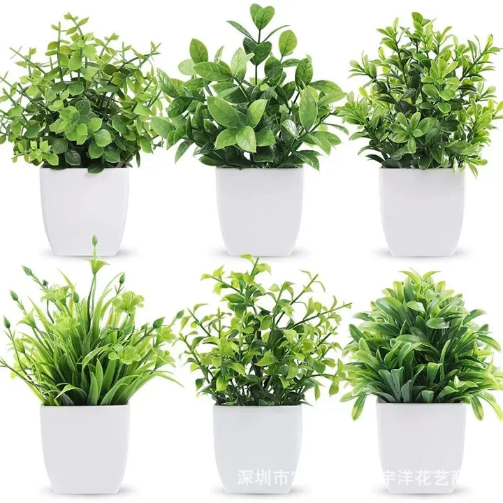Artificial Bonsai Eucalyptus Plant – Potted Home Decor