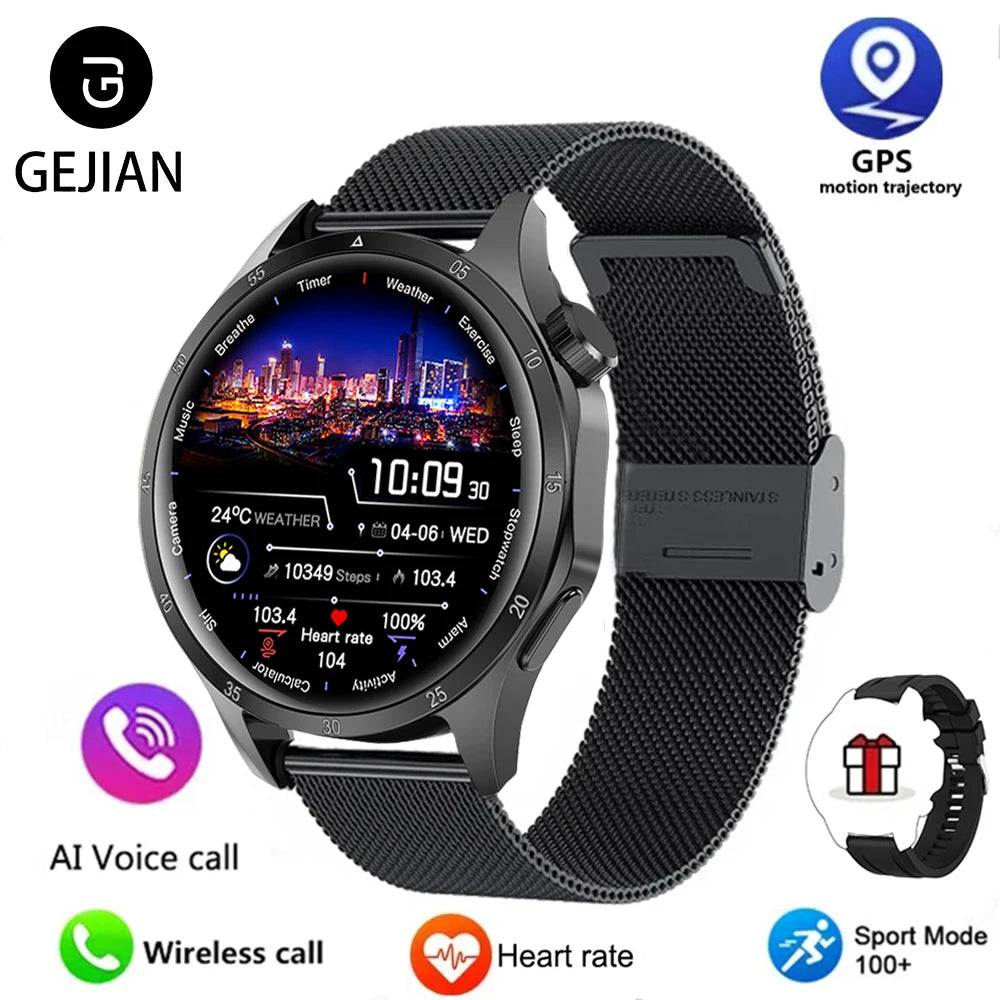 2025 Men's Smart Watch – AMOLED Screen, GPS & Bluetooth Call