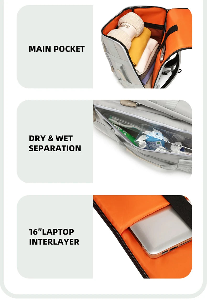 Scione Large Capacity Gym & Travel Backpack (36–55L)