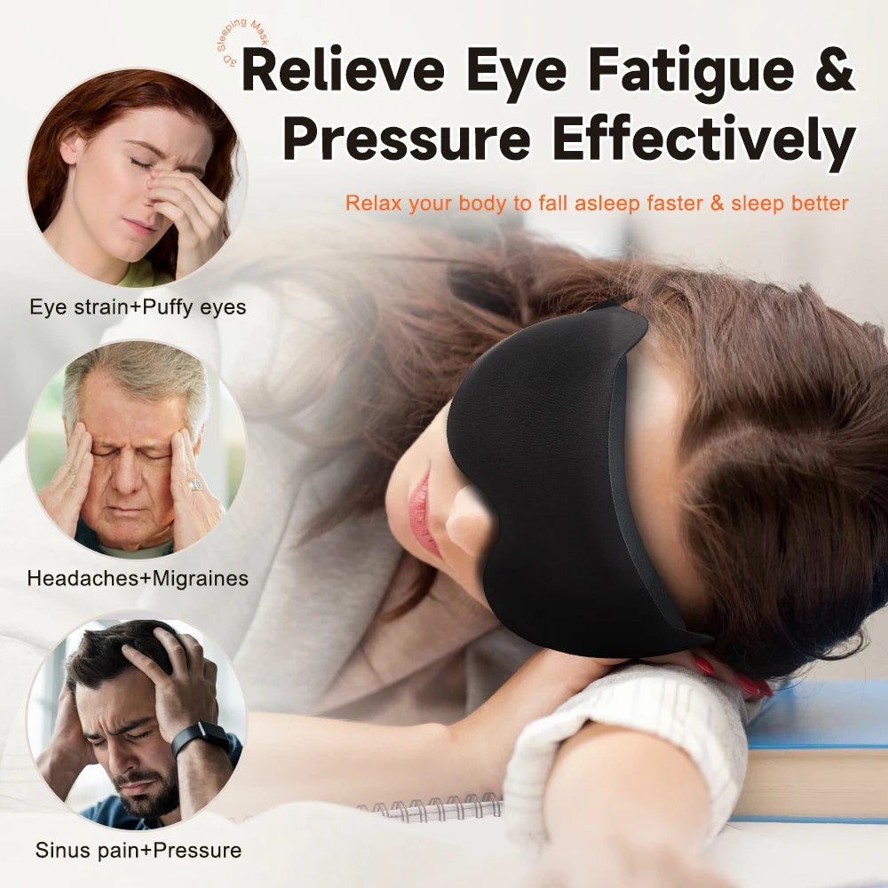 3D Contoured Sleep Eye Mask for Travel