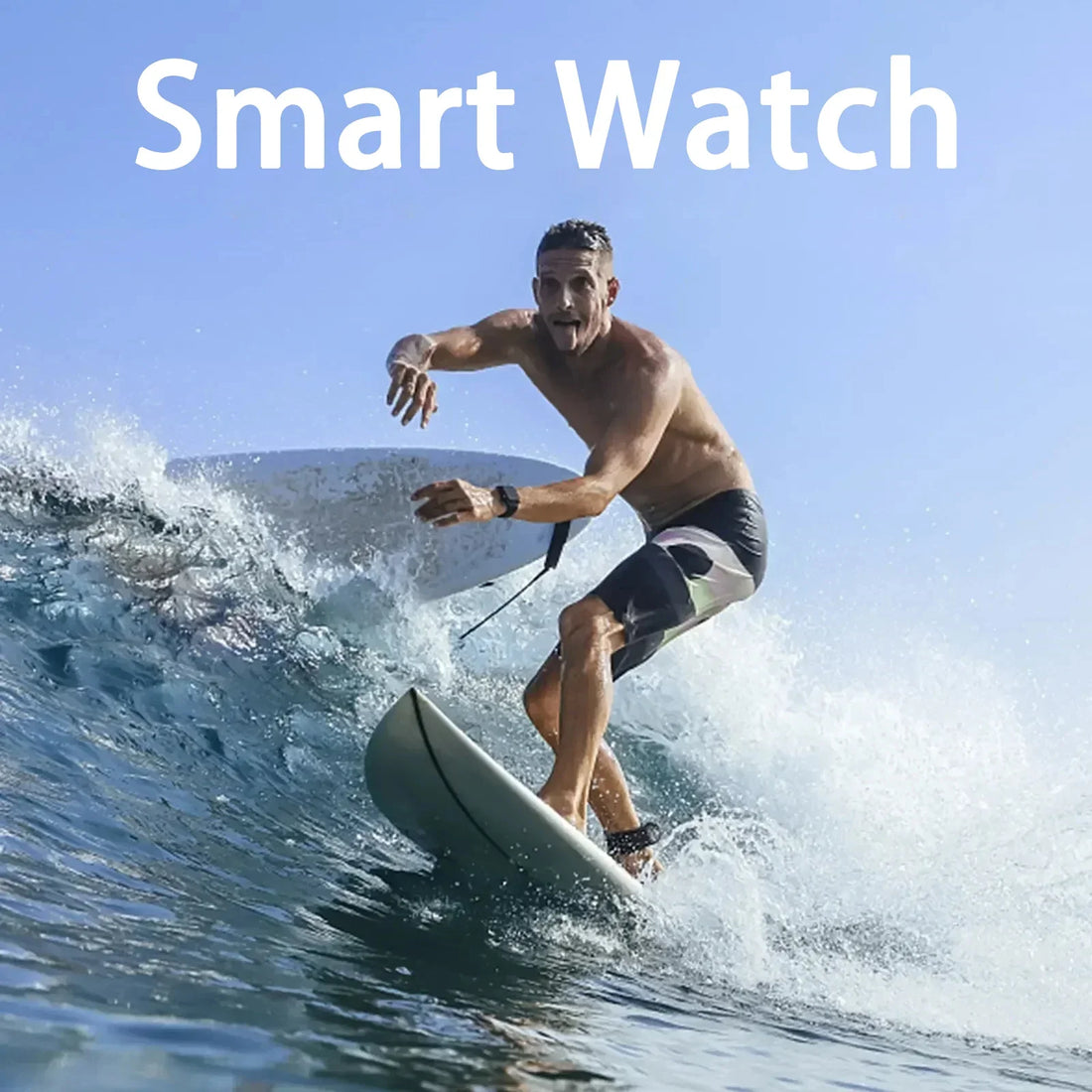 LAXASFIT 2025 Smartwatch – 1.73" Bluetooth Fitness Watch for Men & Women