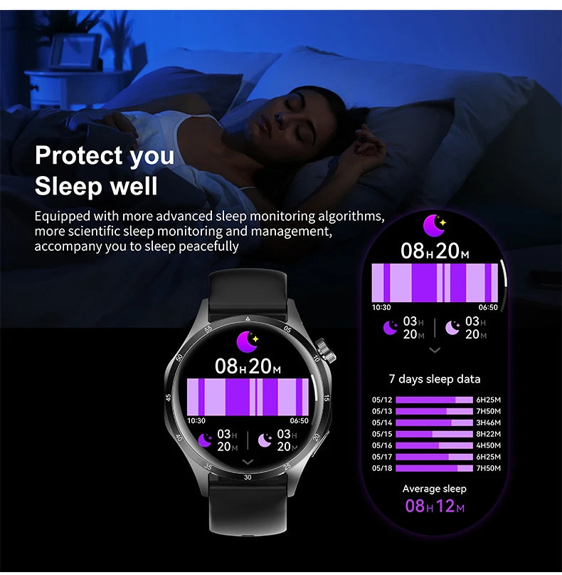 2025 Men's Smart Watch – AMOLED Screen, GPS & Bluetooth Call