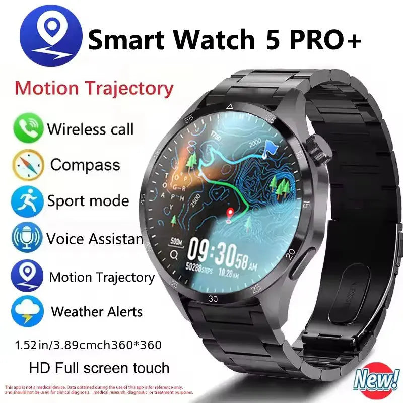 2025 Men's Smart Watch – AMOLED Screen, GPS & Bluetooth Call
