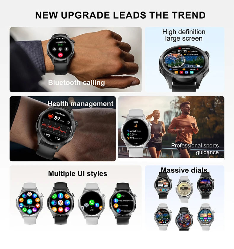 2025 Men's Smart Watch – AMOLED Screen, GPS & Bluetooth Call