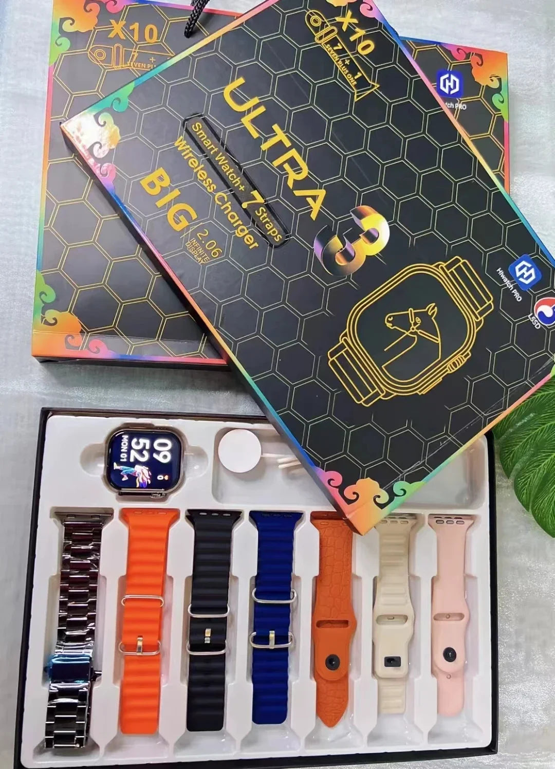 X10 Ultra 3 Smart Watch – 7+1 Sports Modes, Bluetooth Call, DIY Faces, Waterproof