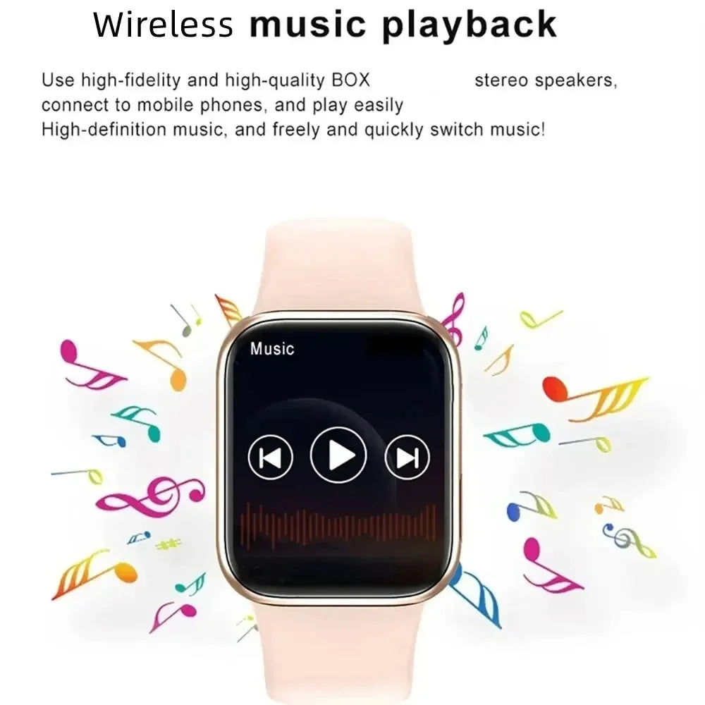 LAXASFIT 2025 Smartwatch – 1.73" Bluetooth Fitness Watch for Men & Women