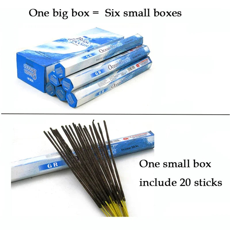 20pcs Indian Incense Sticks – White Sage, Lavender, Sea Breeze