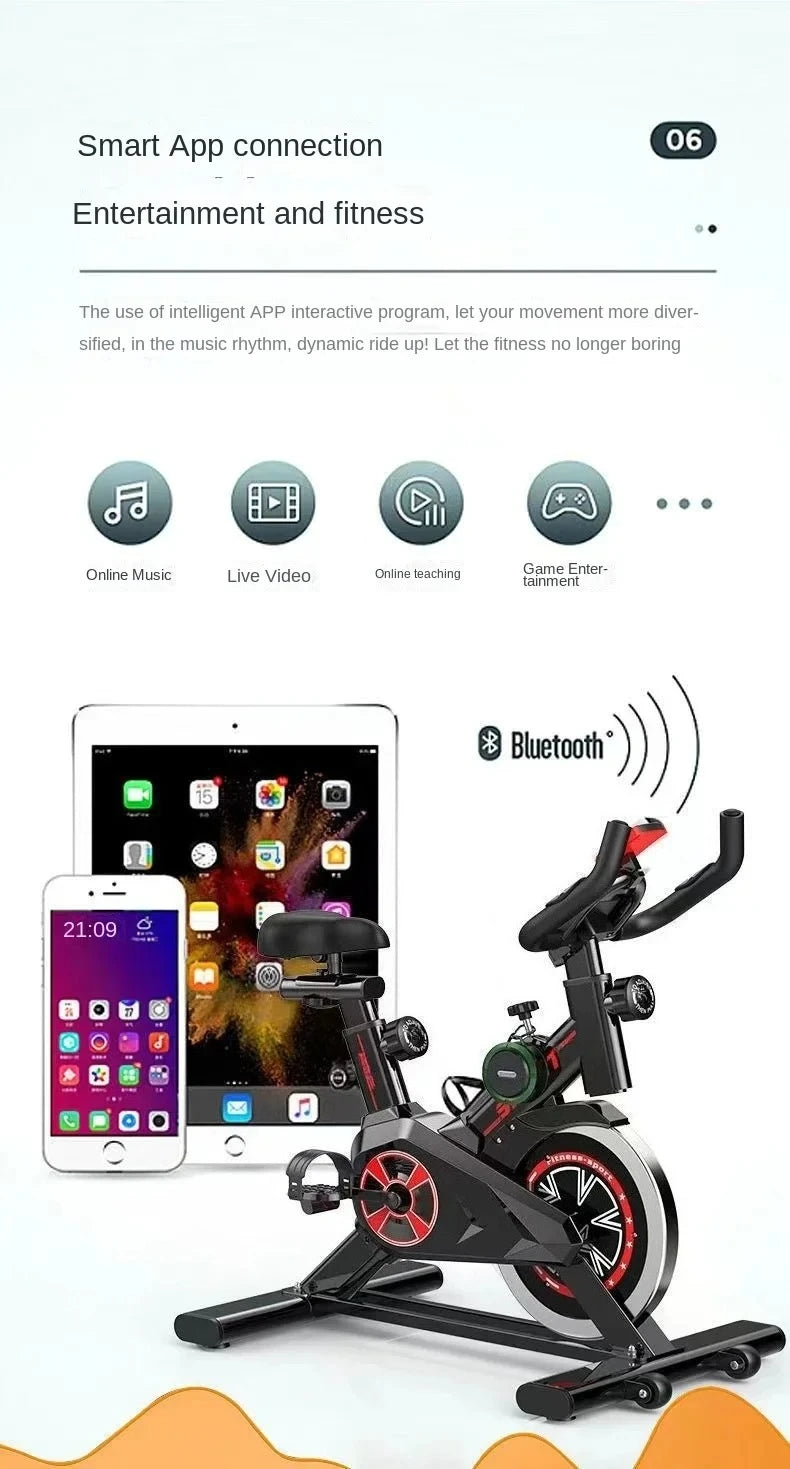 Indoor Spin Bike – Silent Smart Exercise Bike for Home Fitness