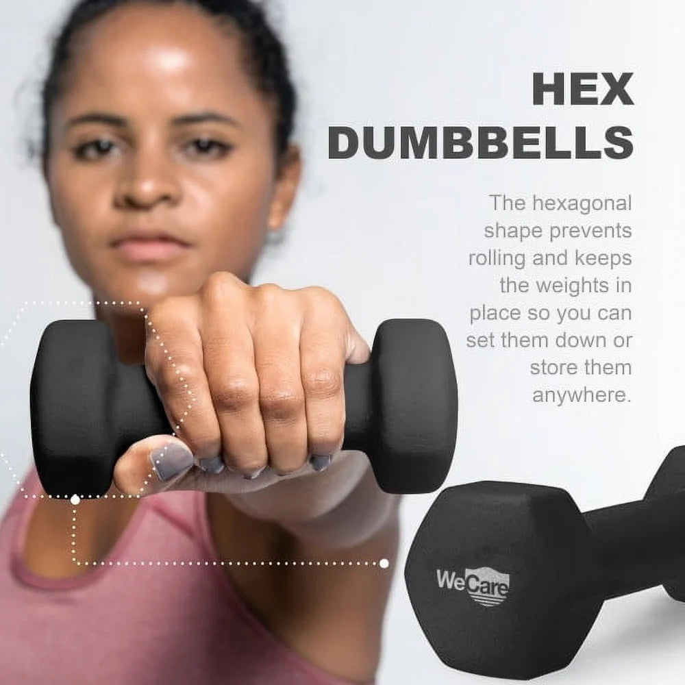 2lb Neoprene Hex Dumbbell Pair