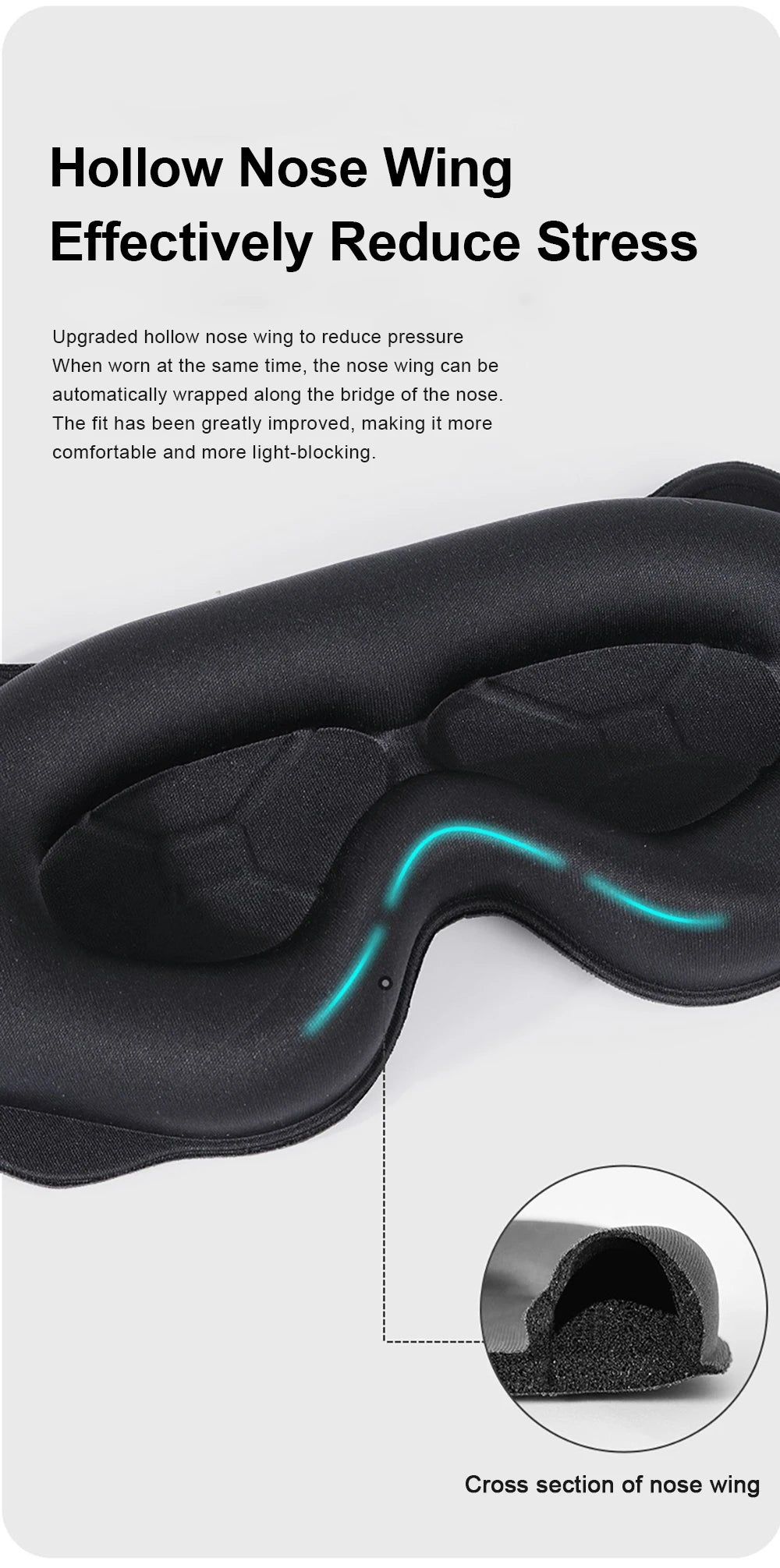 3D Contoured Sleep Eye Mask for Travel