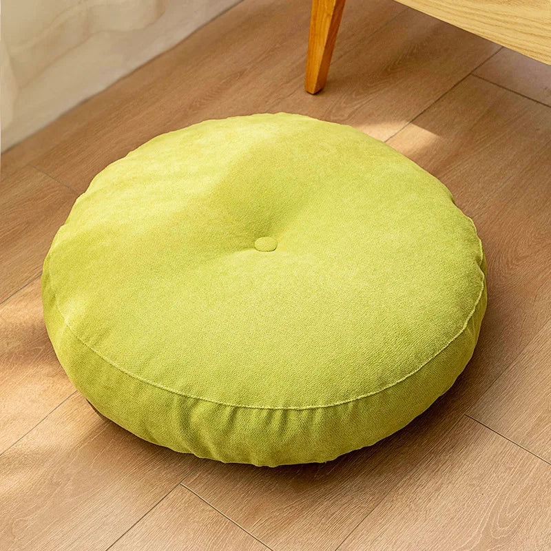Round Floor Seat Cushion – Solid Color Meditation Pillow