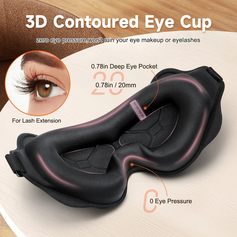 3D Contoured Sleep Eye Mask for Travel