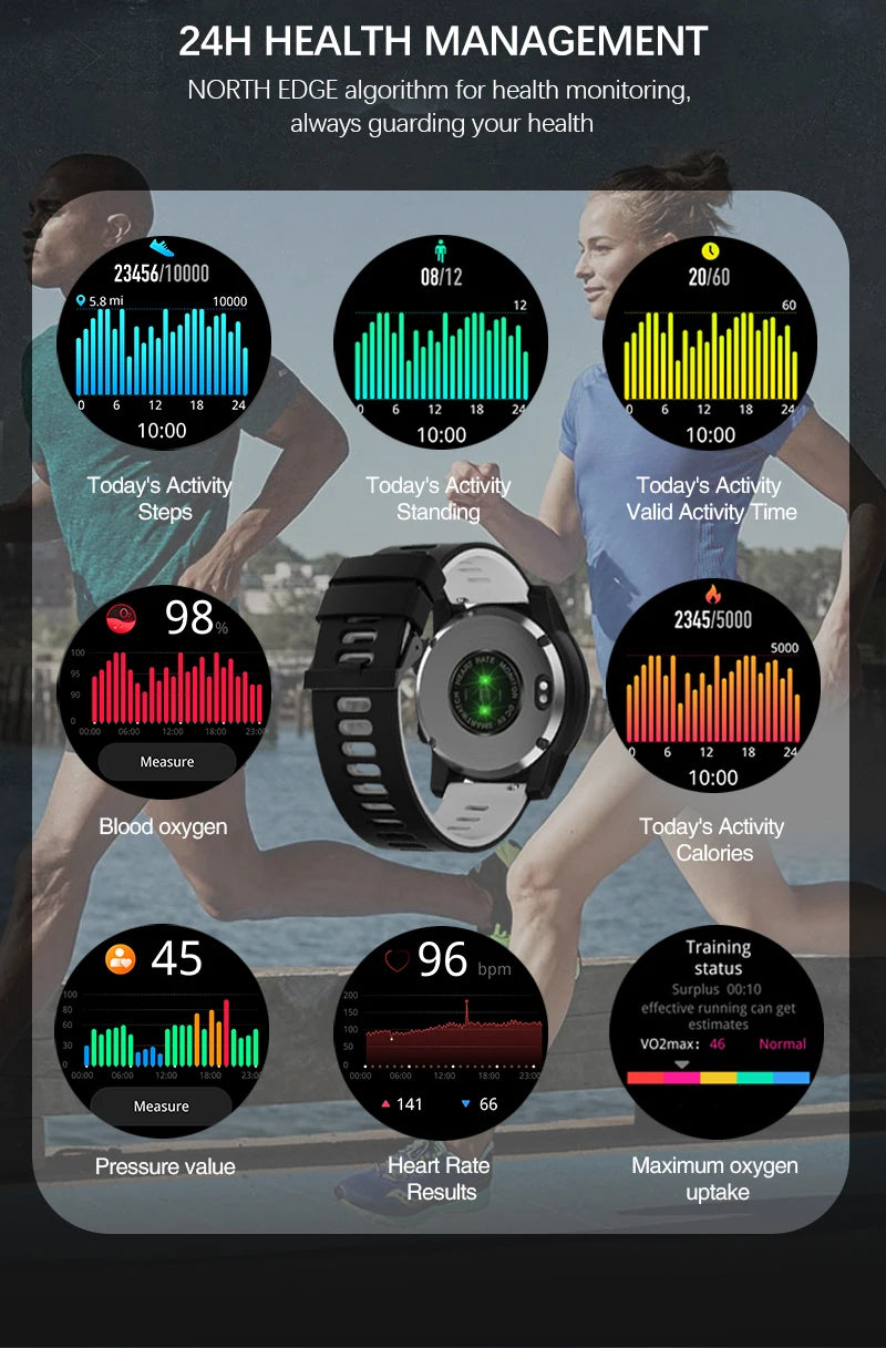NORTH EDGE 2025 GPS Smartwatch – Sport & Outdoor Watch for Men