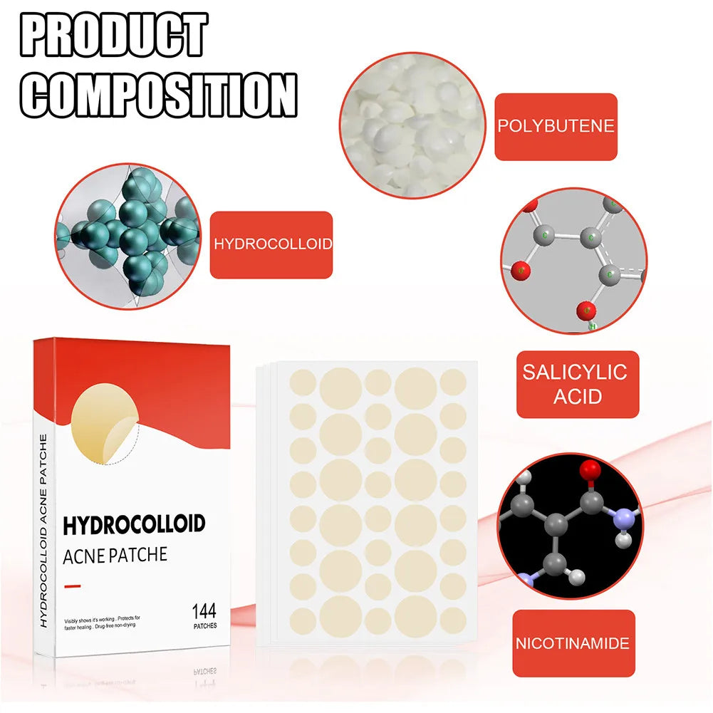 144pcs Acne Pimple Patch Set (2 Sizes)