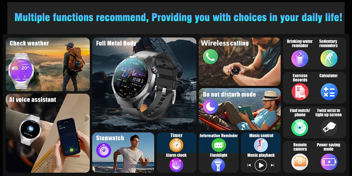 2025 Huawei GT5 Pro Smart Watch – AMOLED GPS Bluetooth Call Waterproof