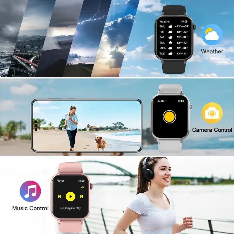 LAXASFIT 1.83″ Smart Watch with Fitness & Health Tracking