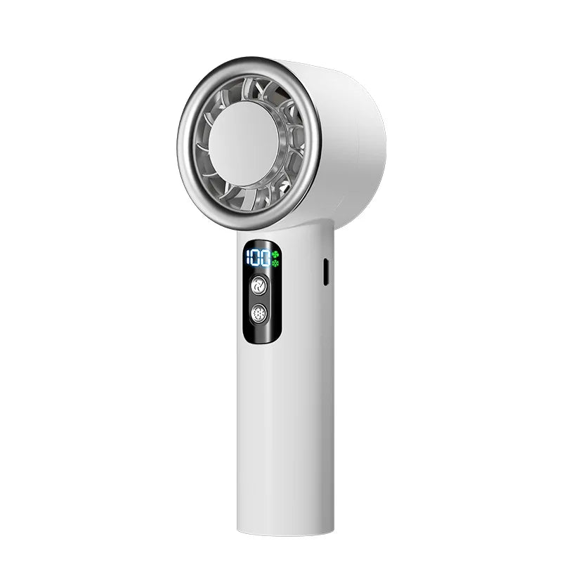 Portable Handheld Turbo Fan – 3-Speed Ice Compress Mini Fan