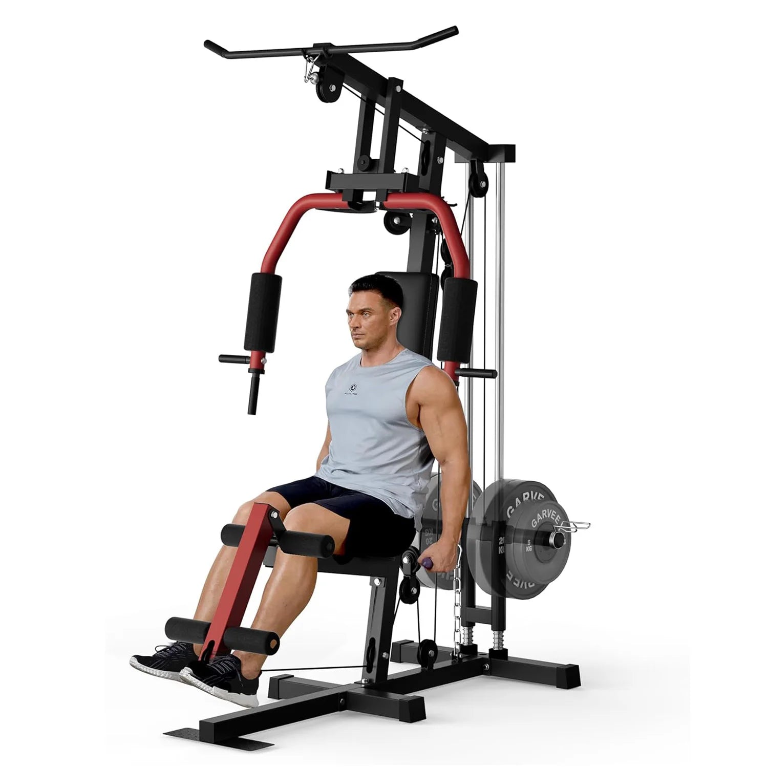 Full Body Home Gym Machine with Pulley & Leg Press