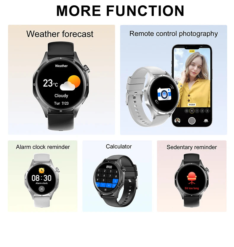 2025 Men's Smart Watch – AMOLED Screen, GPS & Bluetooth Call