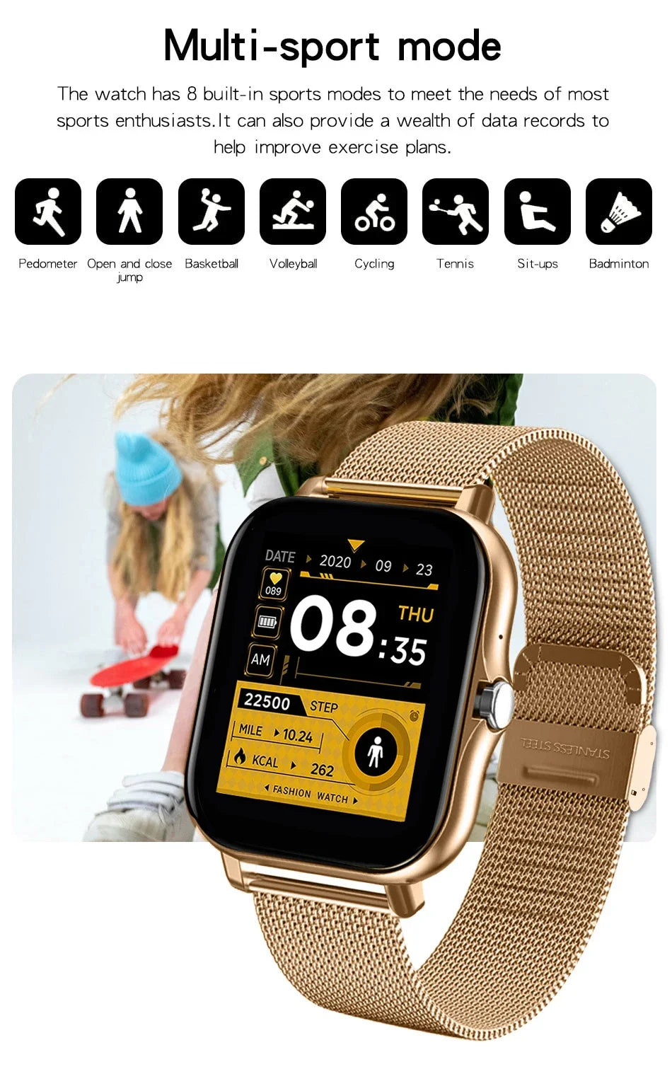 1.44" Smart Watch – Bluetooth Call & Health Monitor