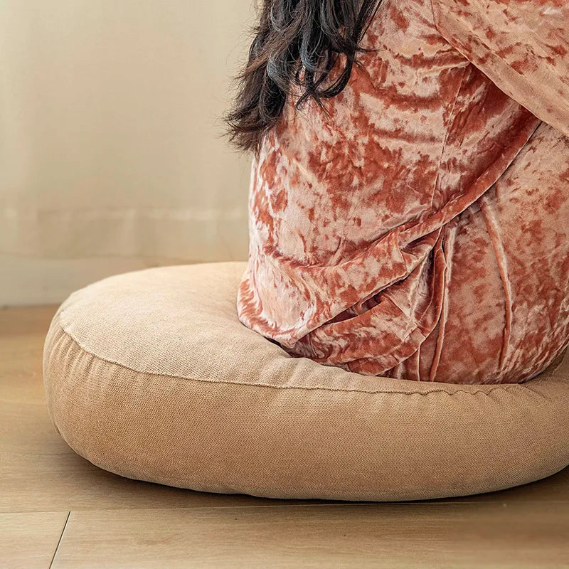 Round Floor Seat Cushion – Solid Color Meditation Pillow