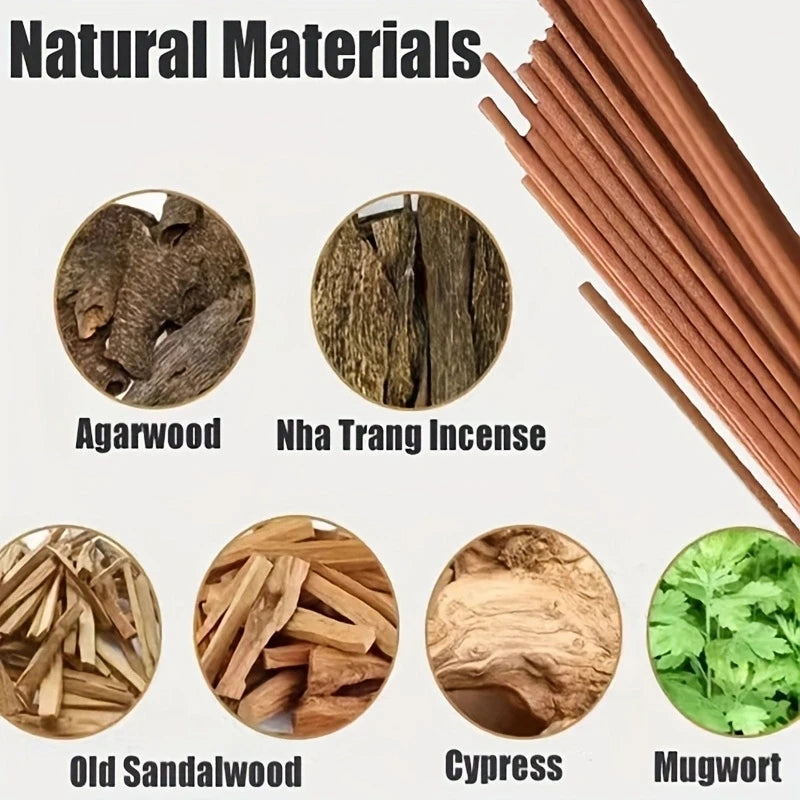 40pcs Natural Sandalwood Incense Sticks – Aromatherapy & Prayer