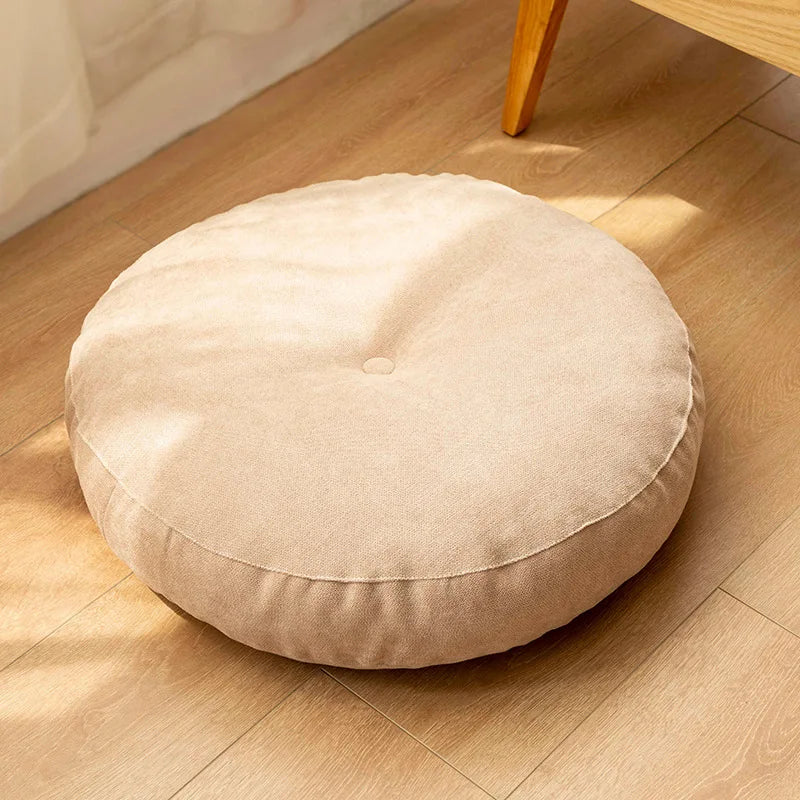 Round Floor Seat Cushion – Solid Color Meditation Pillow