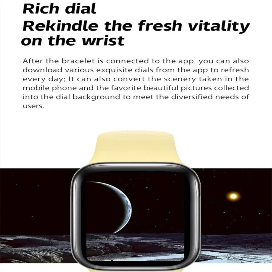 LAXASFIT 2025 Smartwatch – 1.73" Bluetooth Fitness Watch for Men & Women