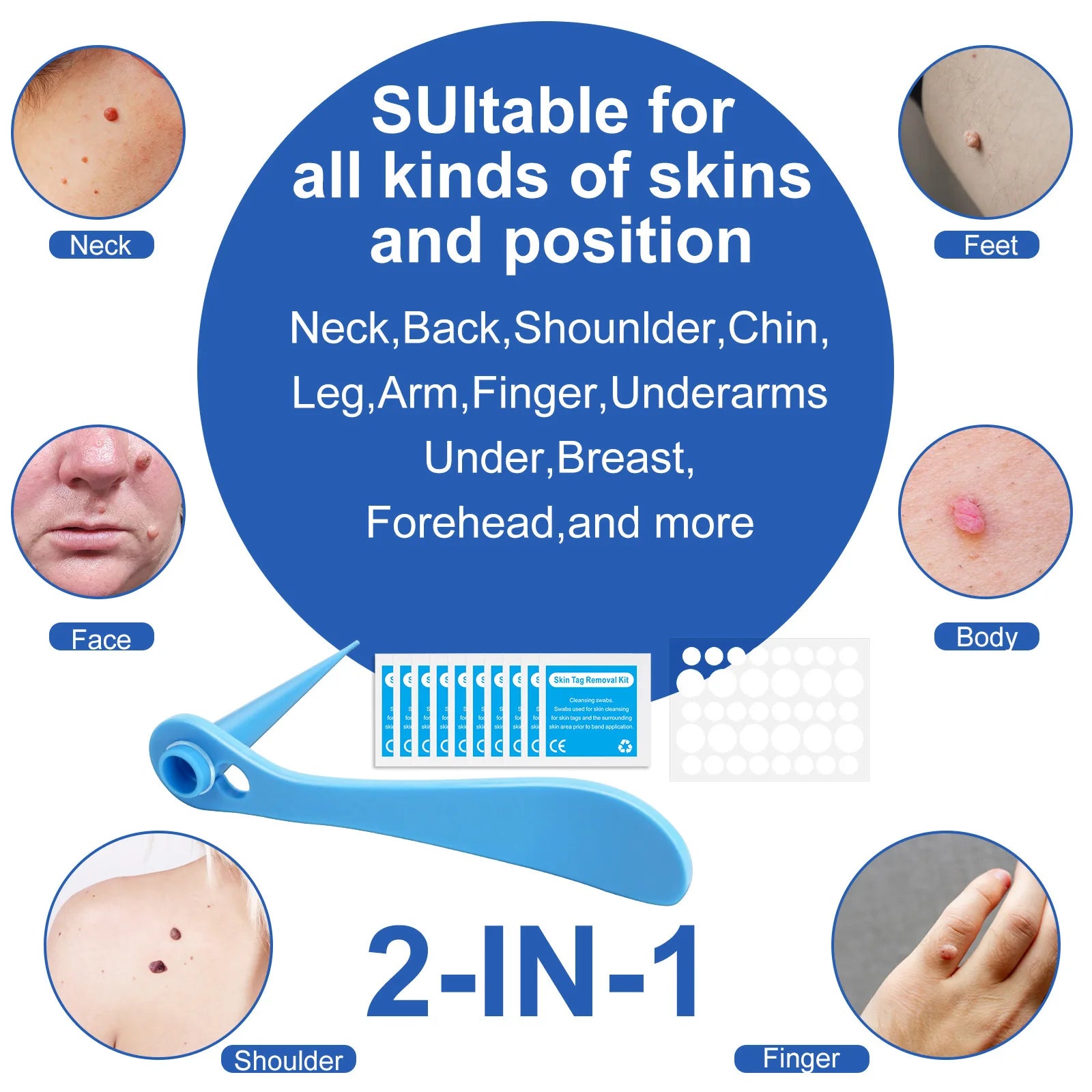 2-in-1 Auto Skin Tag & Mole Removal Kit