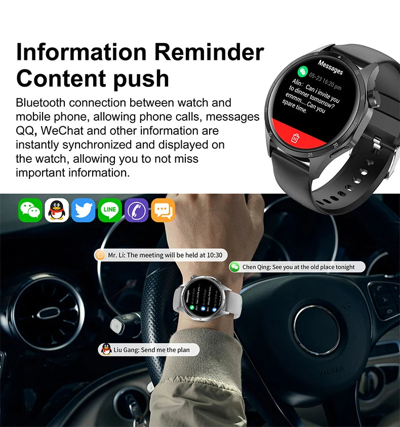 2025 Men's Smart Watch – AMOLED Screen, GPS & Bluetooth Call