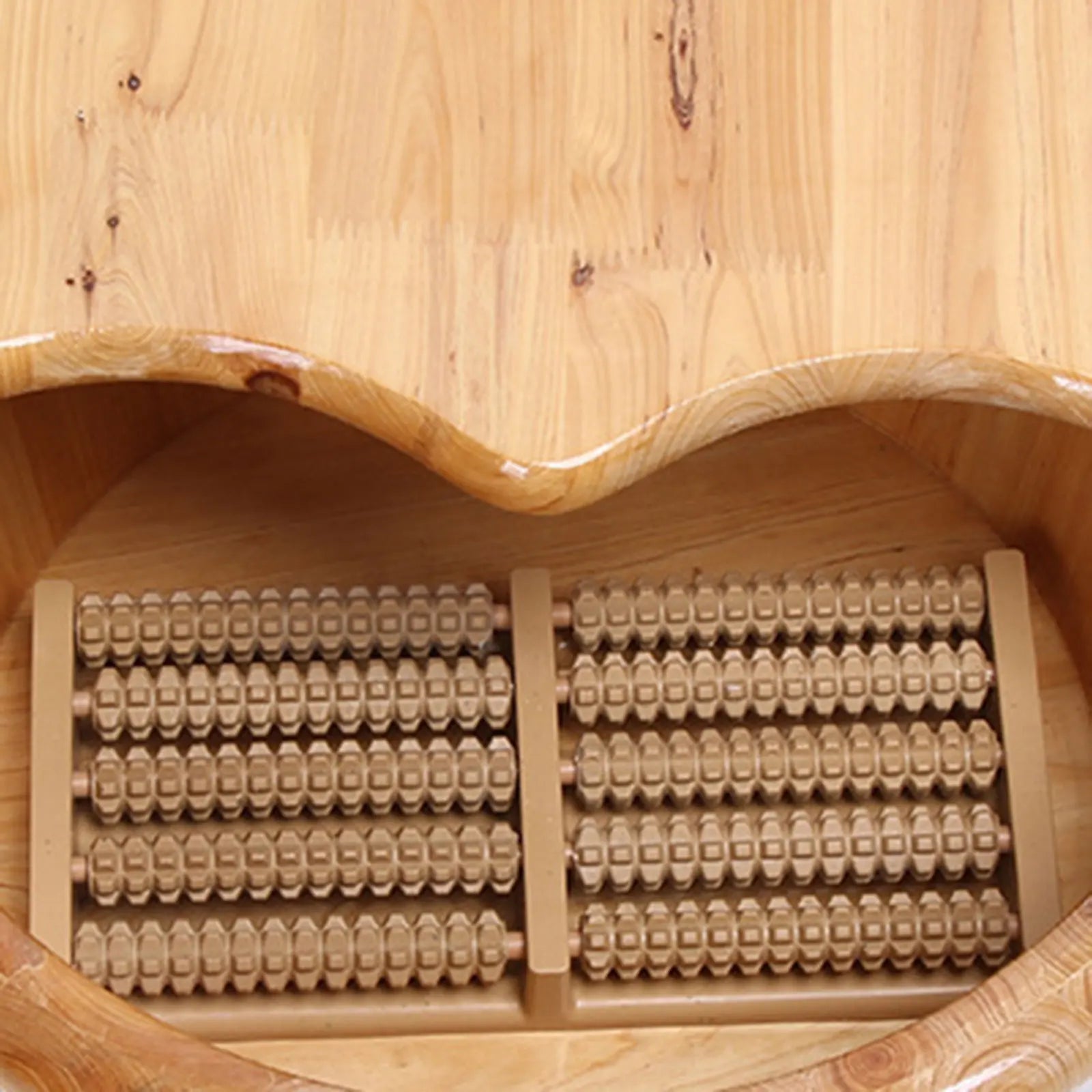 Cedar Wood Foot Bath Tub with Lid & Massager