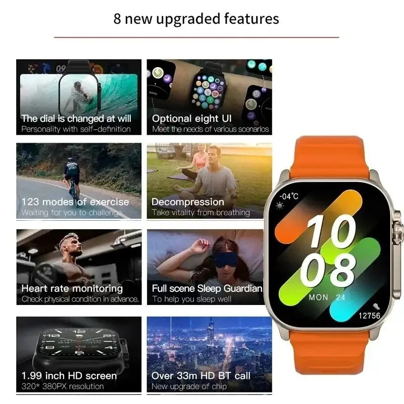 2025 T900 Ultra 2 Smart Watch – 49mm AMOLED NFC Waterproof