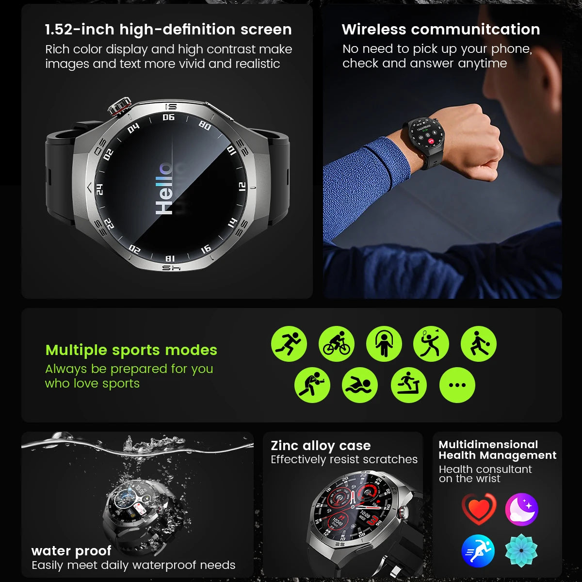 2025 Huawei GT5 Pro Smart Watch – AMOLED GPS Bluetooth Call Waterproof