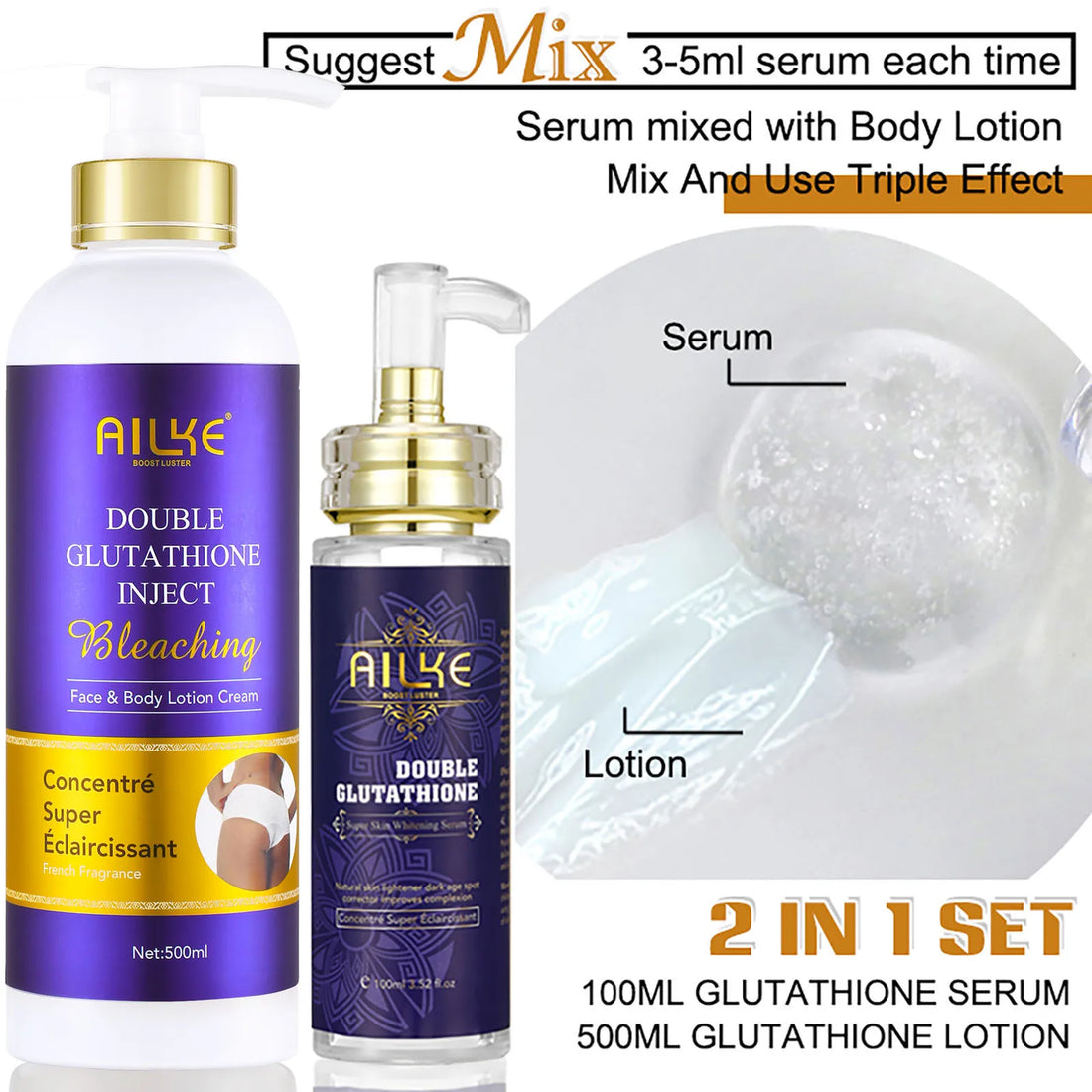 AILKE Glutathione Whitening Cream – Moisturizing & Skin Brightening